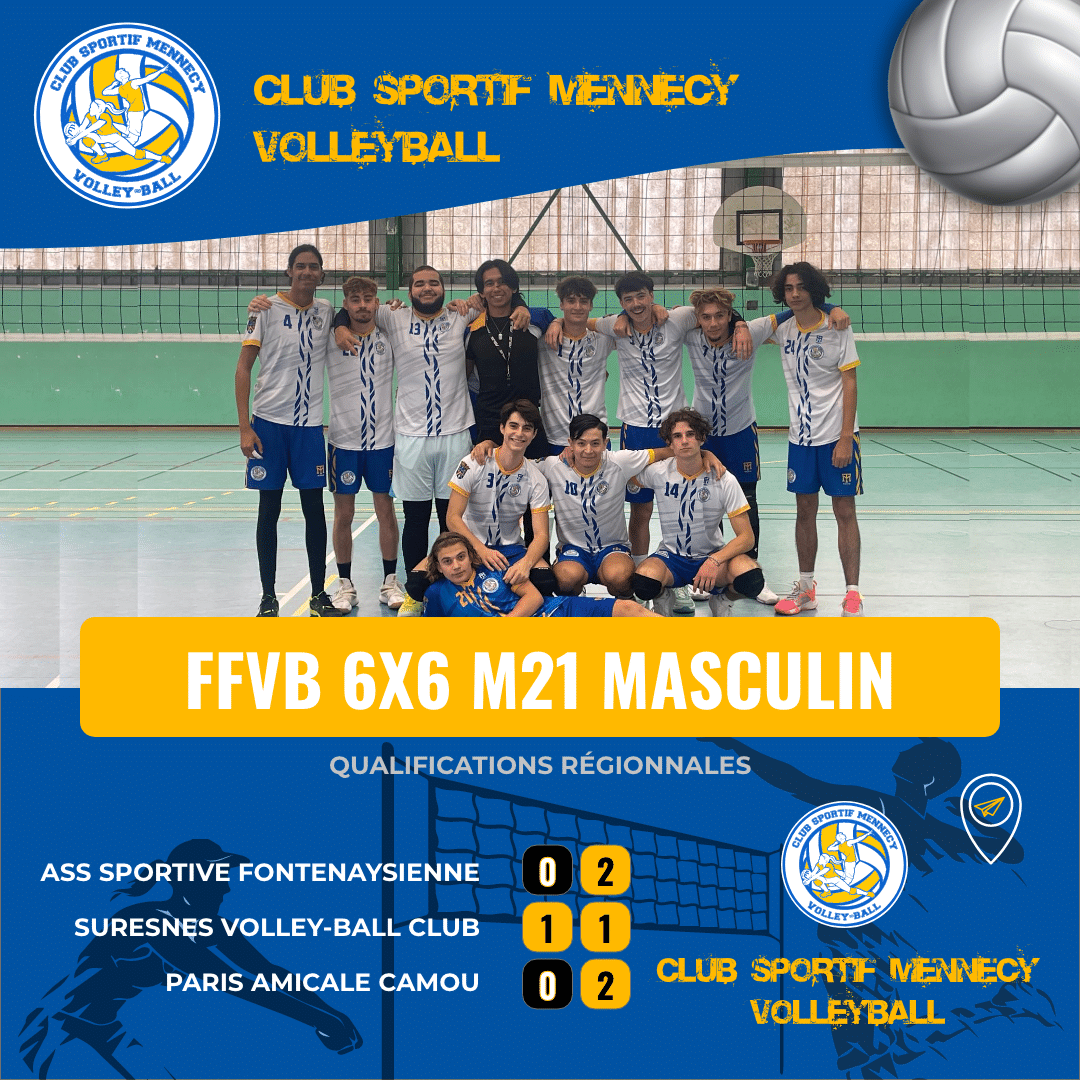 Résultats FFVB 6x6 M21 Masculin - 6 octobre 2024