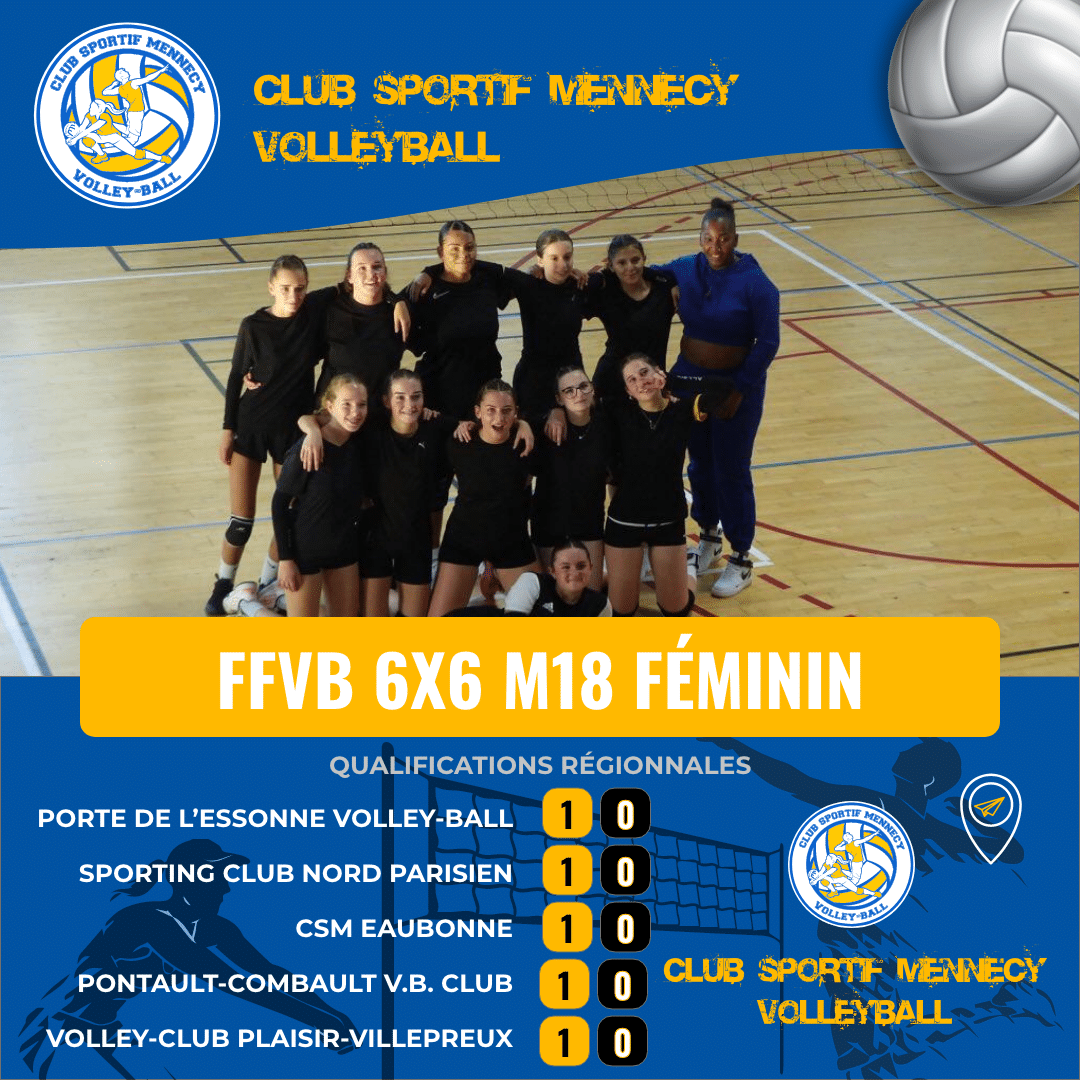 Résultats FFVB 6x6 M18 Féminin - 5 octobre 2024