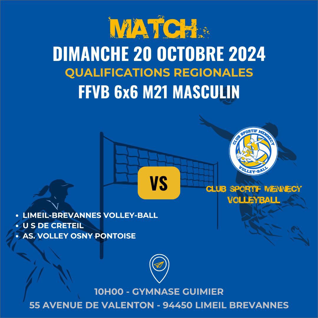 Matchs 20/10/2024 - FFVB 6x6 M21 Masculin