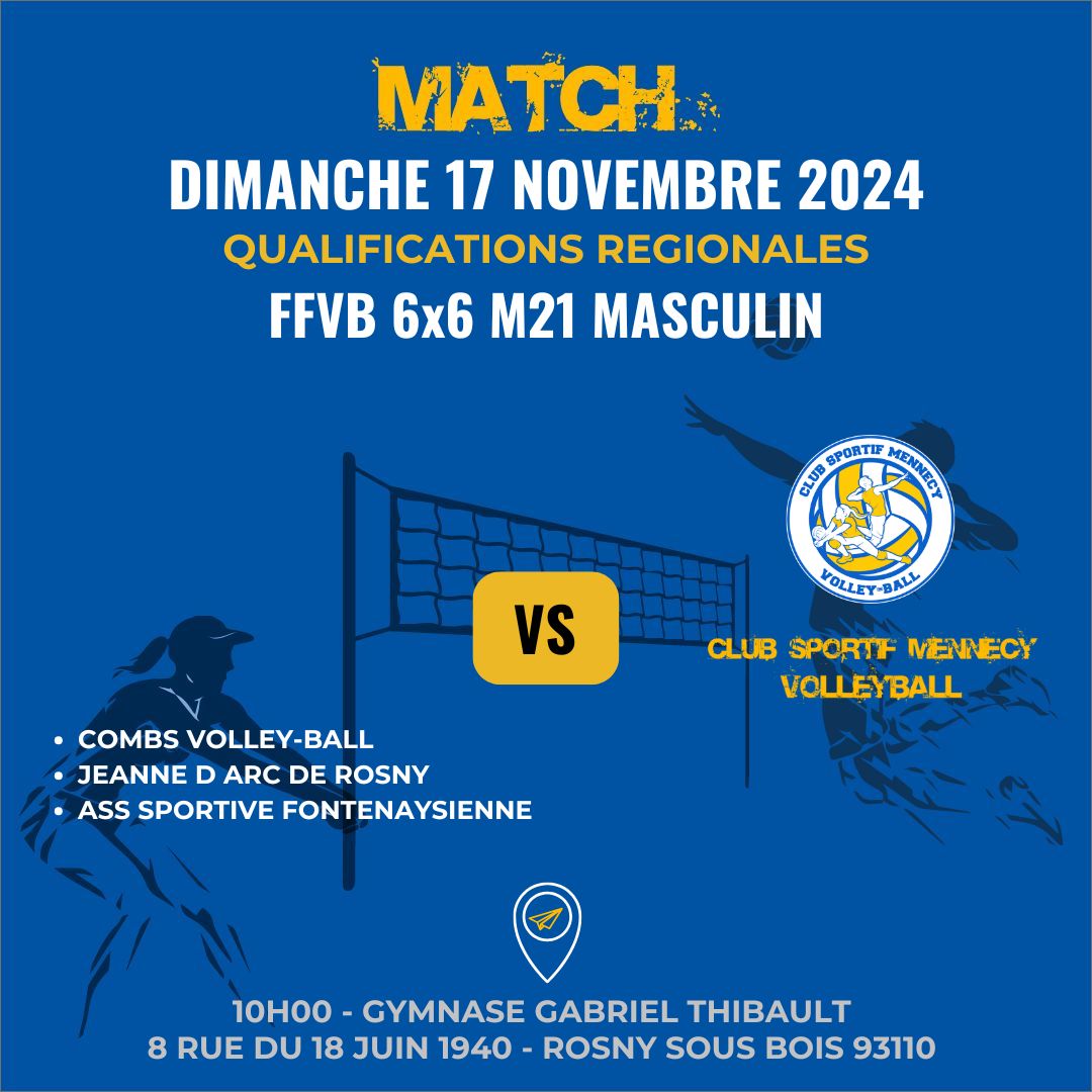 Match du 17/11/2024 - FFVB 6x6 M21 Masculin